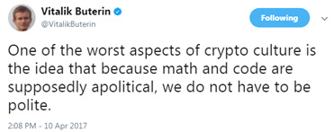 Vitalik Buterin would do well to take his own advice