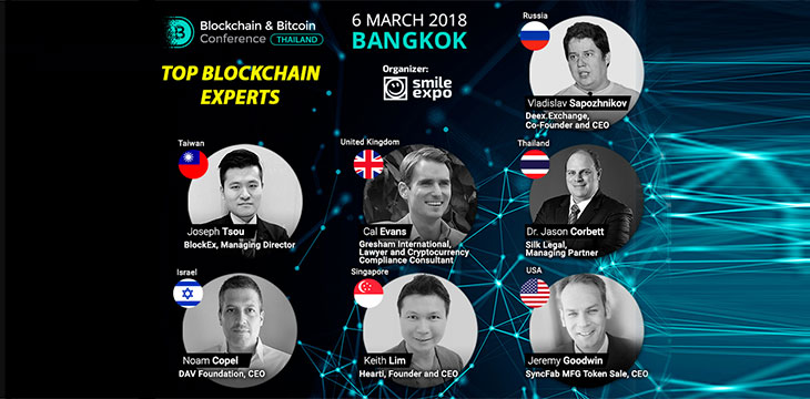 Cryptocurrency investments, blockchain trends and industry development vectors will be discussed at Blockchain & Bitcoin Conference Thailand