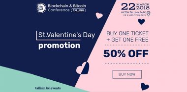 Saint Valentine’s Day offer: get second ticket to Blockchain & Bitcoin Conference Tallinn for free