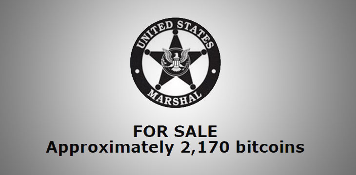 US Marshals to auction off 2.170 'dirty' BTC