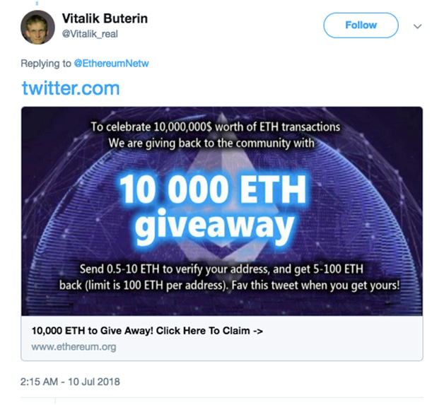 Elon Musk’s first-ever tweet about Ethereum calls out scambots