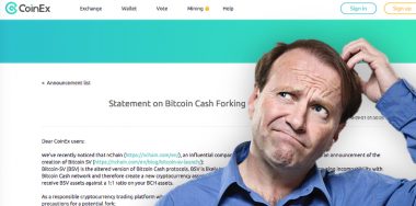 CoinEx produces a confusing and misleading statement about supposed Bitcoin Cash fork