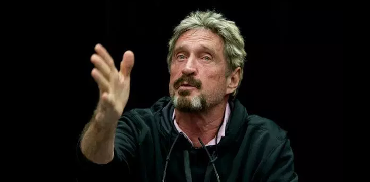 McAfee to run 2020 bid from international waters after IRS ‘exile’