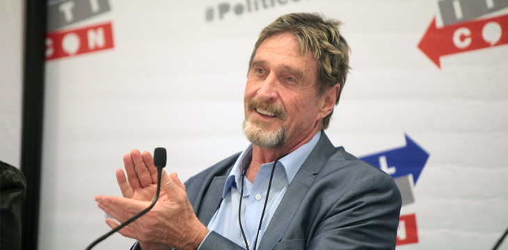 McAfee likely caught by authorities after running for months