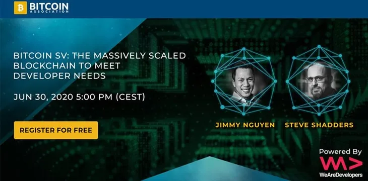 Why build on Bitcoin? Jimmy Nguyen, Steve Shadders take WeAreDevelopers virtual stage