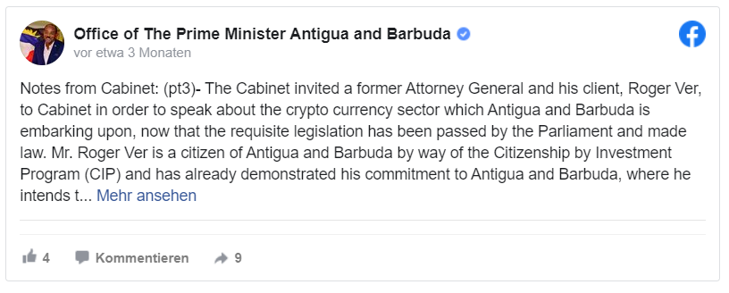 Lawsuit welcomes Roger Ver in Antigua and Barbuda5