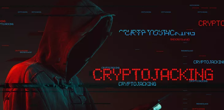 Cryptojacking background concept