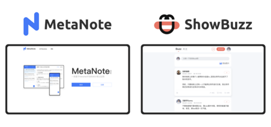 MetaNote and ShowBuzz pages