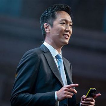 Photo Jack Liu speaking during an event