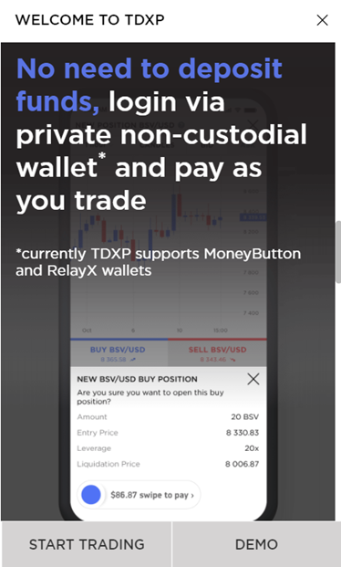 TDXP supports MoneyButton