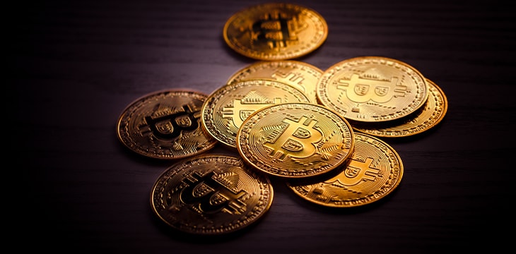 bitcoins on the table