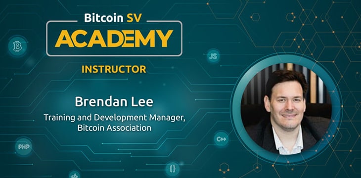 Poster of Brendan's Lee interview with Bitcoin SV Academy