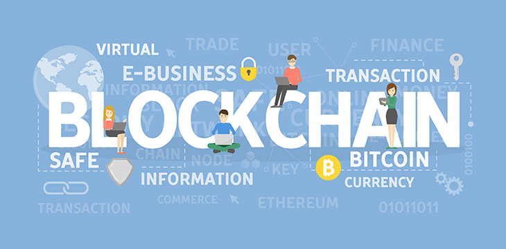 Blockchain illustration concept. Idea of new technology in finances