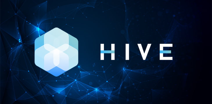 Hive logo with abstract graphic in the background