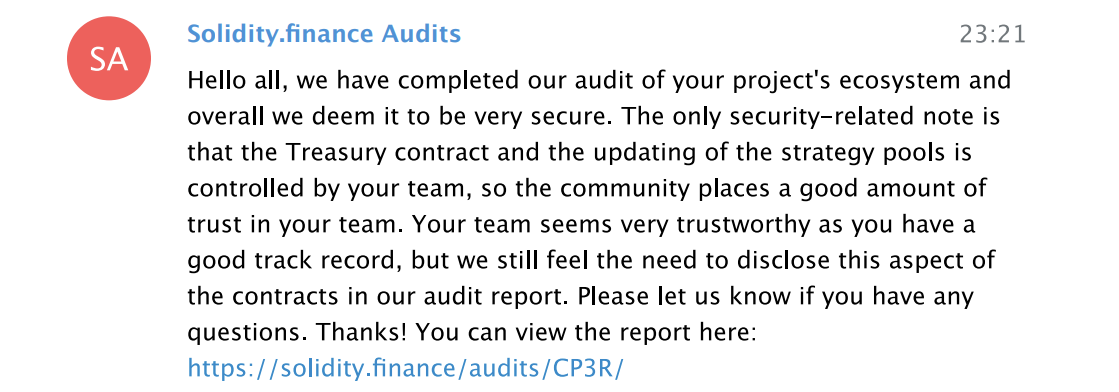 Auditors first warning