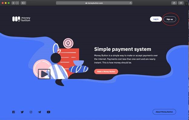 Screenshot on how to create a PowPing Wallet