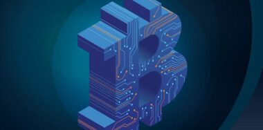 isometric design of letter B in blue background