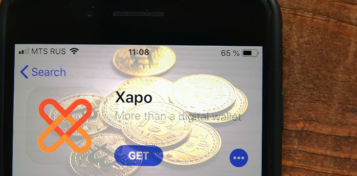xapo app with bitcoin background