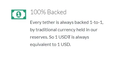 Every tether is always backed