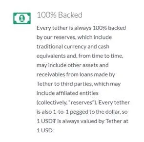 Every tether is always 100% backed