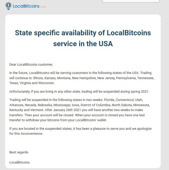 LocalBitcoins is cutting back