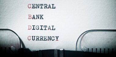 Central bank digital currency phrase written with a typewriter