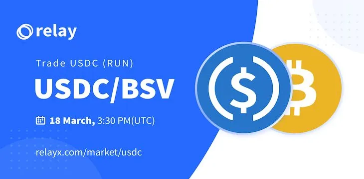 RelayX lists USDC/BSV trading pair on REX