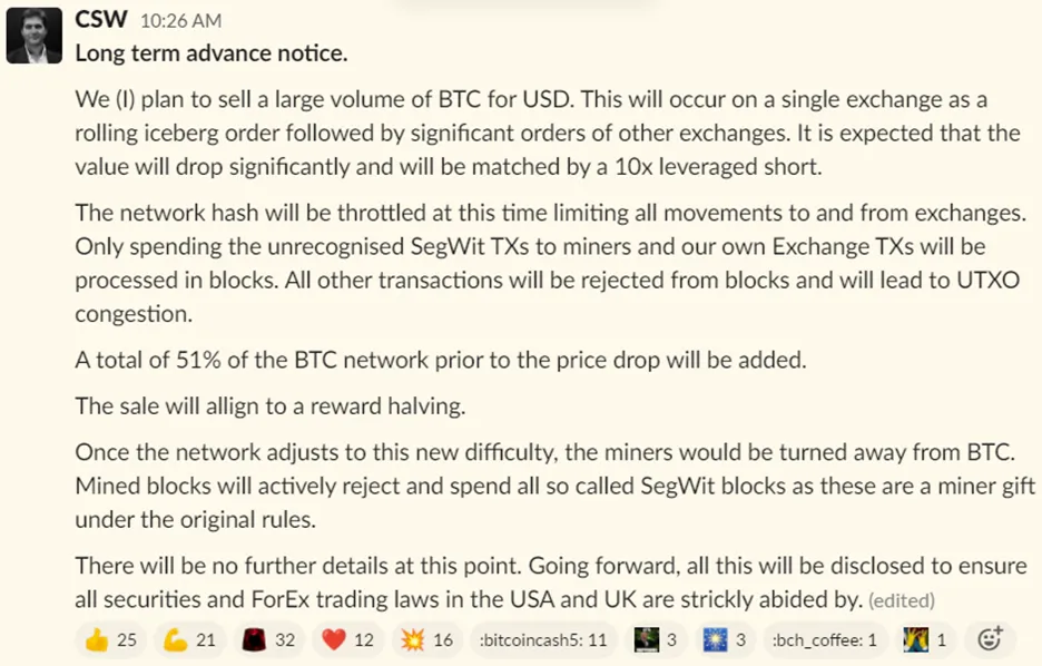 Craig S Wright post