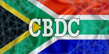 South Africa flag with the inscription CBDC