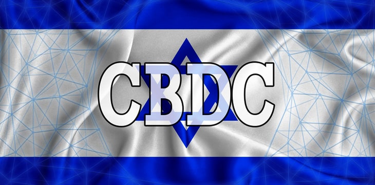 Israel flag with CBDC