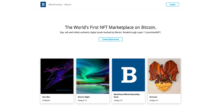 The World's First NFT Marketplace on Bitcoin