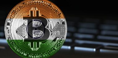 Indian Flag and digital currency concept
