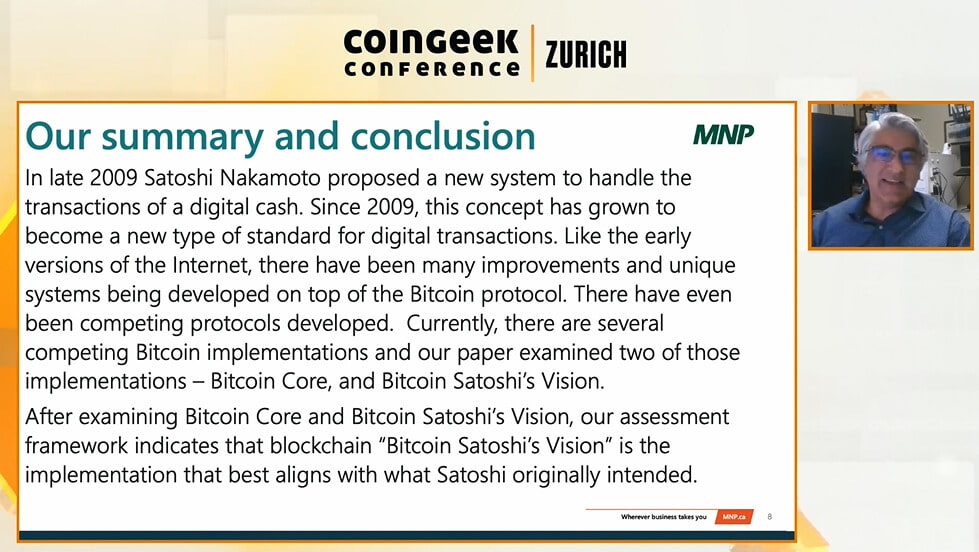 CoinGeek Zurich: MNP takes a look at original BTC protocol and why it matters