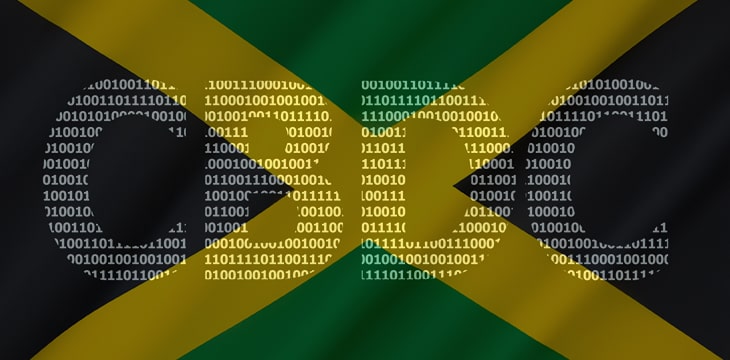 CBDC etched on the Jamaican flag