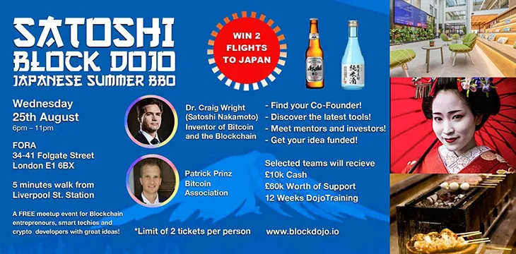 Satoshi Block Dojo summer barbecue to feature beer, yakitori and special guests