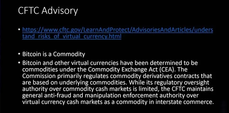 CFTC Advisory