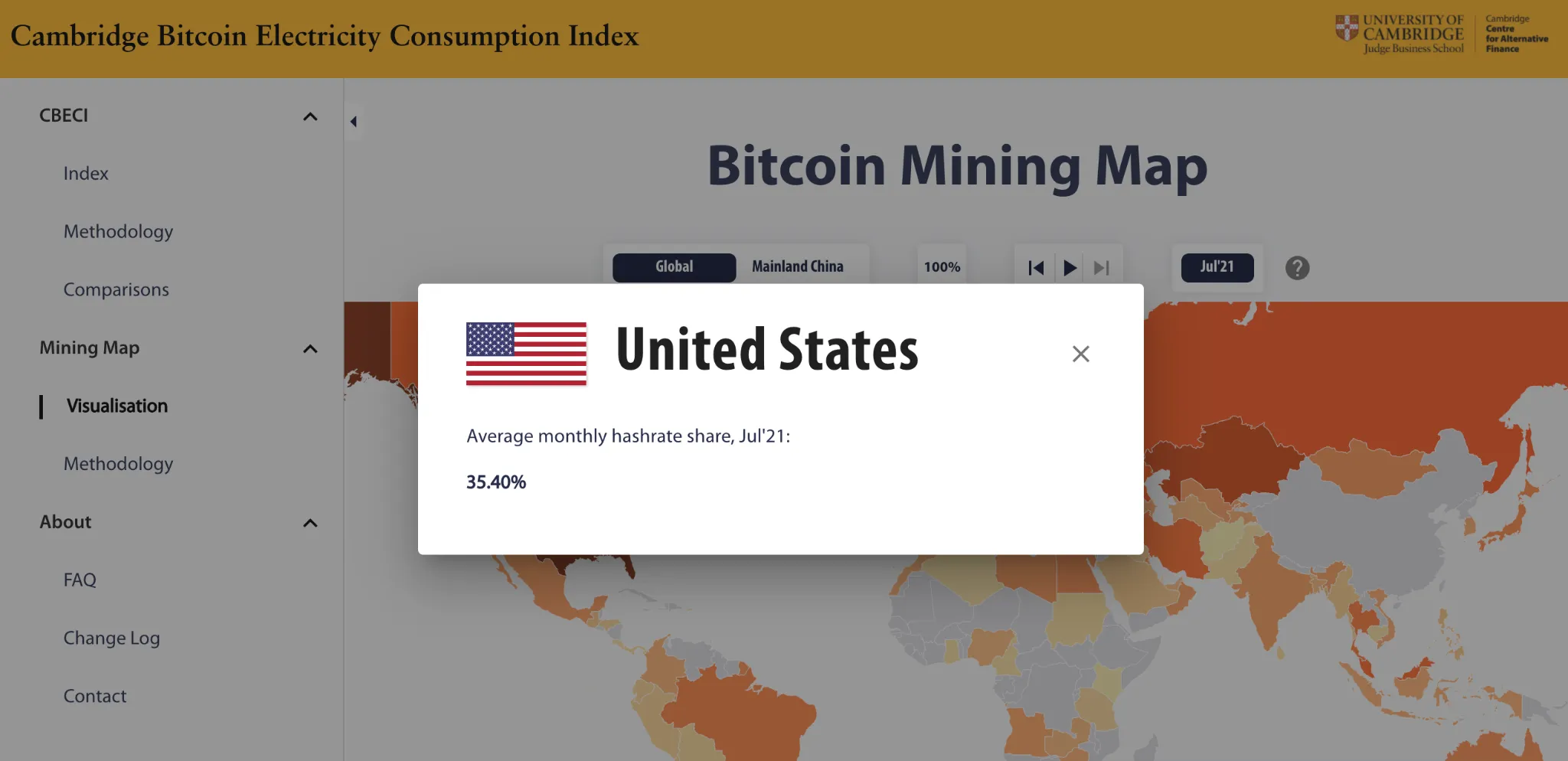 US overtakes China in terms of digital currency hash power