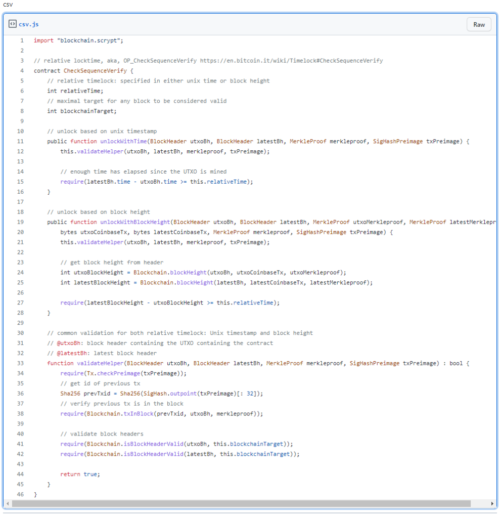 a screenshot of csv code