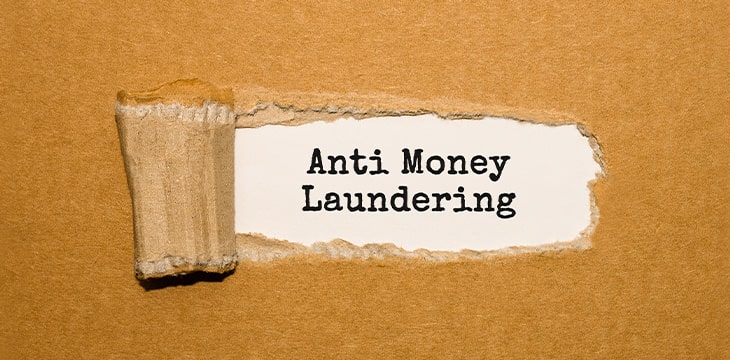 The text Anti Money Laundering