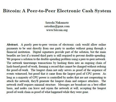 Bitcoin: A peer to peer electronic cash system