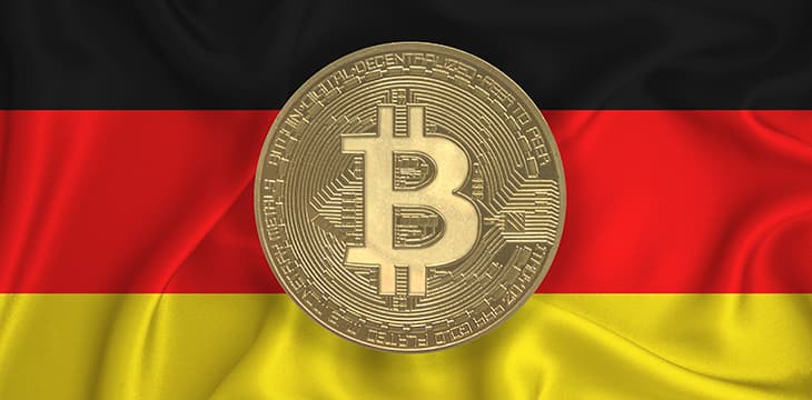 Bitcoin and German flag