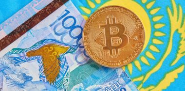 Kazakh tenge money and cryptocurrency