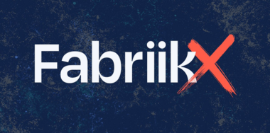 FabriikX logo in patterned blue background