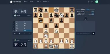 PowChess on a browser screen