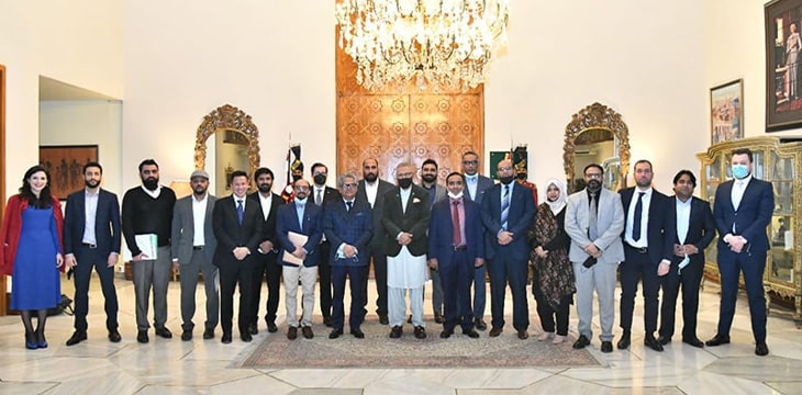 President of Pakistan meeting with BSV blockchain delegation