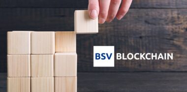 BSV Blockchain logo with building blocks