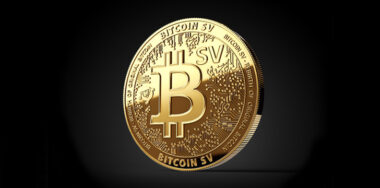 Bitcoin Coin in black BG