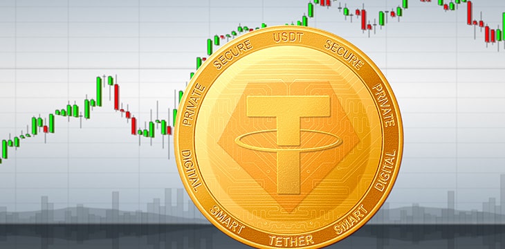 Tether cryptocurrency USDT coin