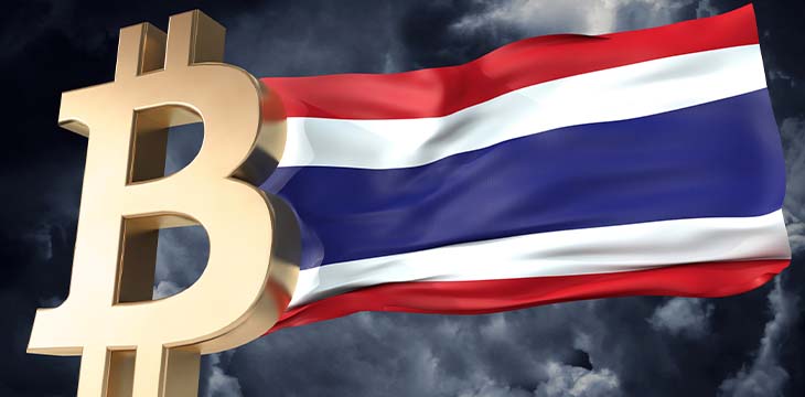 bitcoin logo with flag of Thailand
