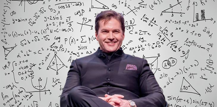 Craig Wright with mathematical equation background